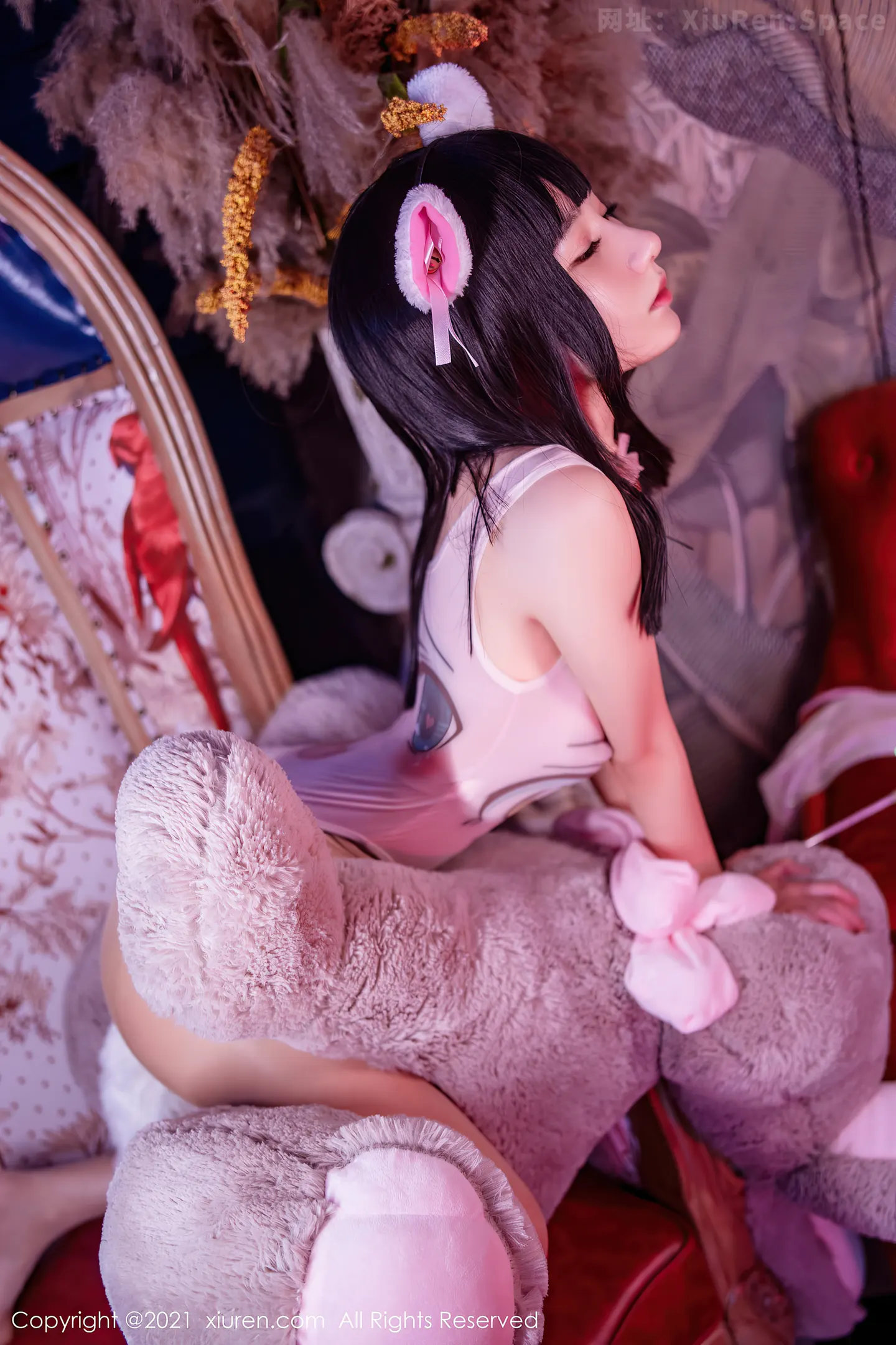 图片[3]-[XiuRen秀人网]VOL.3988 模特小果冻儿智齿猫女主题卡通连体衣配超薄黑丝撩人诱惑写真54P-秀人网官方网站